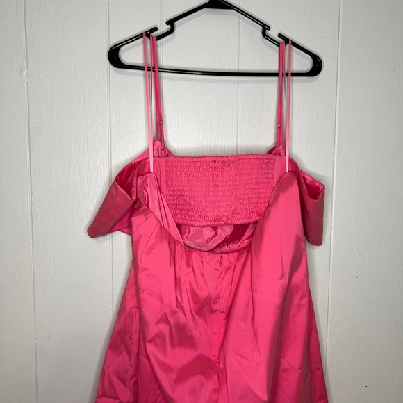 J. Crew Collection Bow-Front Cutout Midi Dress in Stretch Taffeta Size 24 $350 - Picture 8 of 13